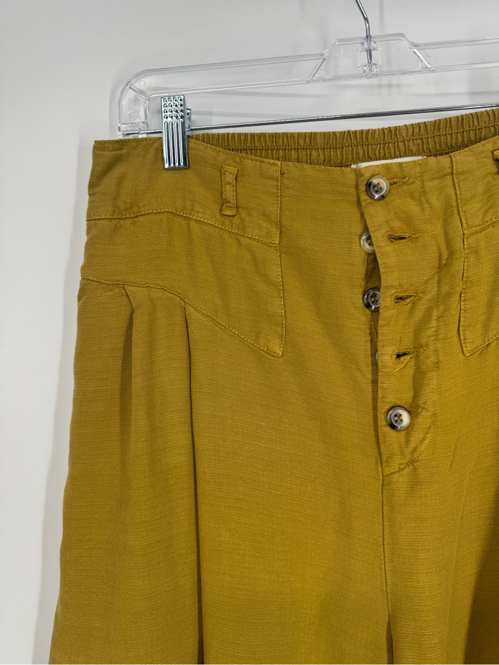 Anthropologie High-Waist Button-Fly Wide Leg Culotte Pants Size M - Picture 4 of 14